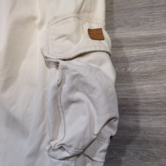 Polo Jeans Co Ralph Lauren Men's 32x32 White Cargo Pants 67th Reg Military Y2K - Picture 6 of 15